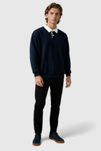 The Contrast Polo - Dark Blue