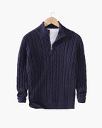 TAEBAEK Zipped Cable Sweater