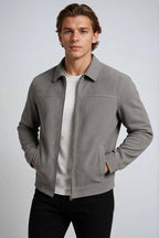 Gray Suede Men's Jacket