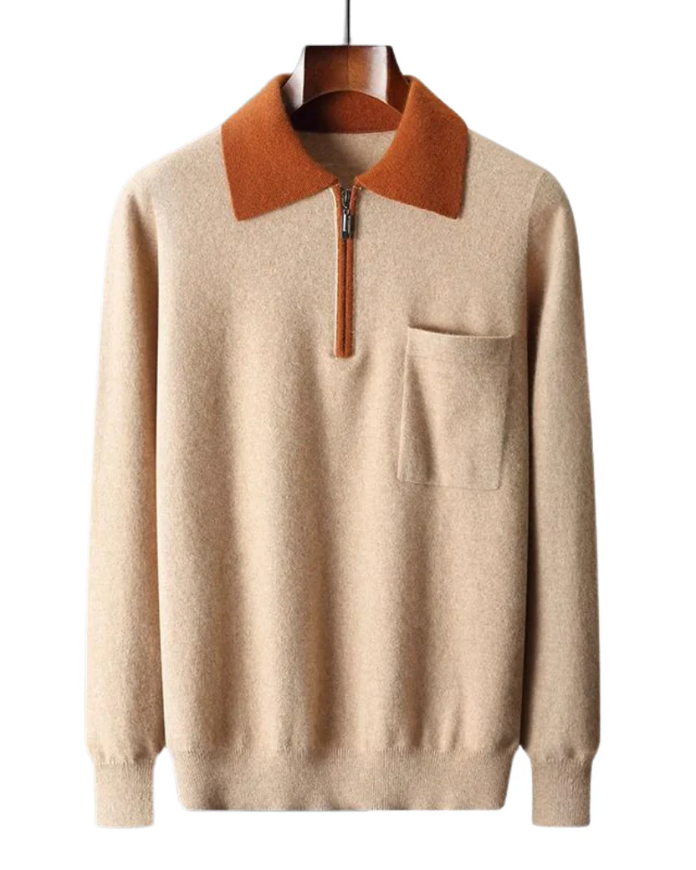 Castelle Cashmere Zip-Up Polo