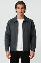 Lightweight Twill Men's Jacket - Dark Grey