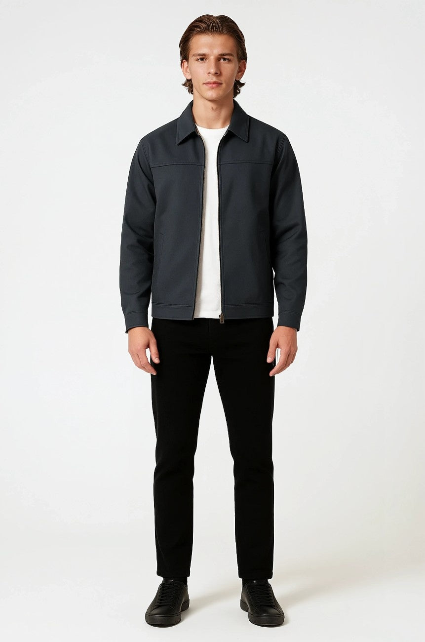 Lightweight Twill Men's Jacket - Dark Grey