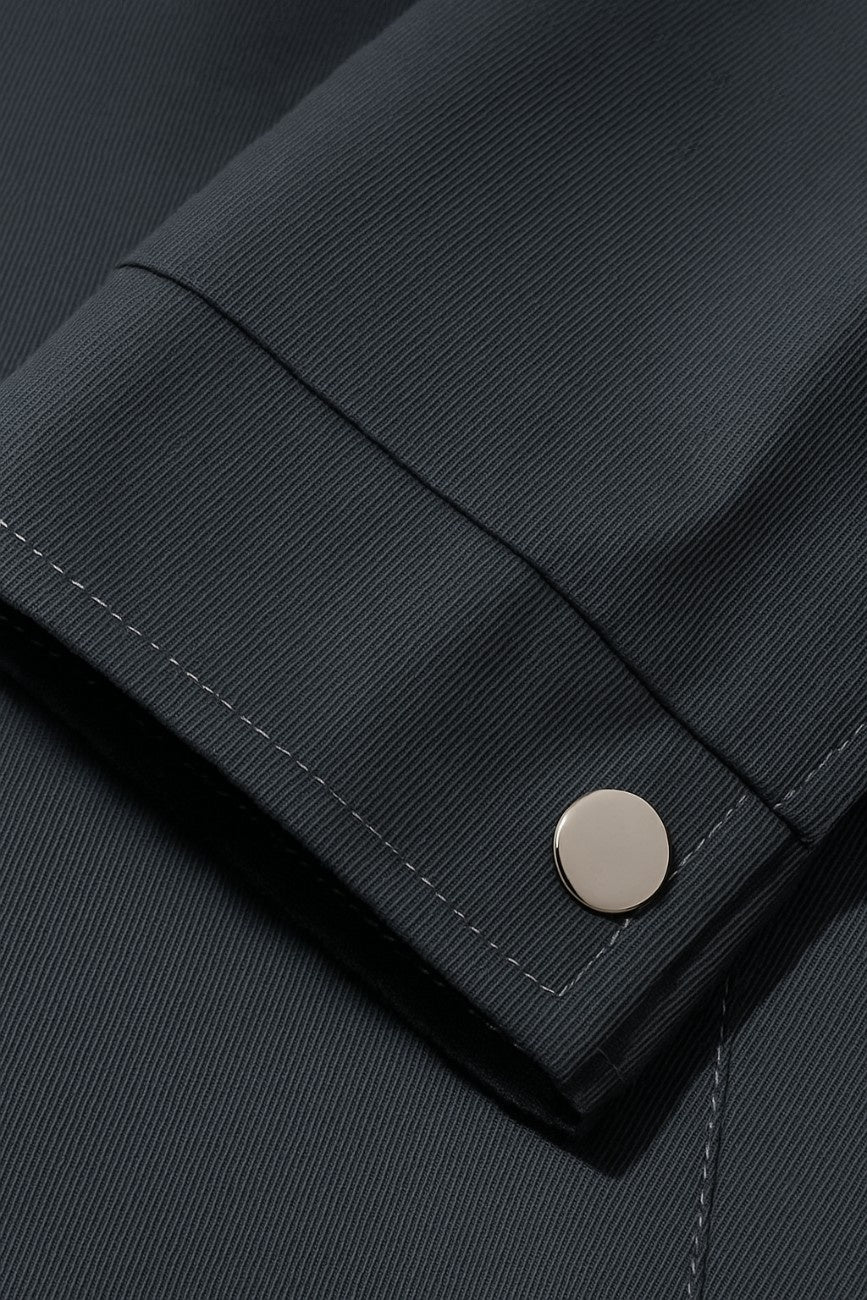 Lightweight Twill Men's Jacket - Dark Grey