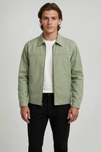 Lightweight Twill Men's Jacket - Pea Green