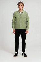 Lightweight Twill Men's Jacket - Pea Green
