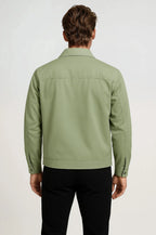 Lightweight Twill Men's Jacket - Pea Green