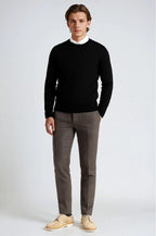 Men's Classic Crew Neck Pullover Sweater - Black