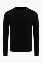Men's Classic Crew Neck Pullover Sweater - Black