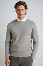 Men's Classic Crew Neck Pullover Sweater - Grey
