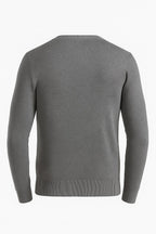 Men's Classic Crew Neck Pullover Sweater - Grey