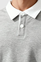 The Contrast Polo — Grey