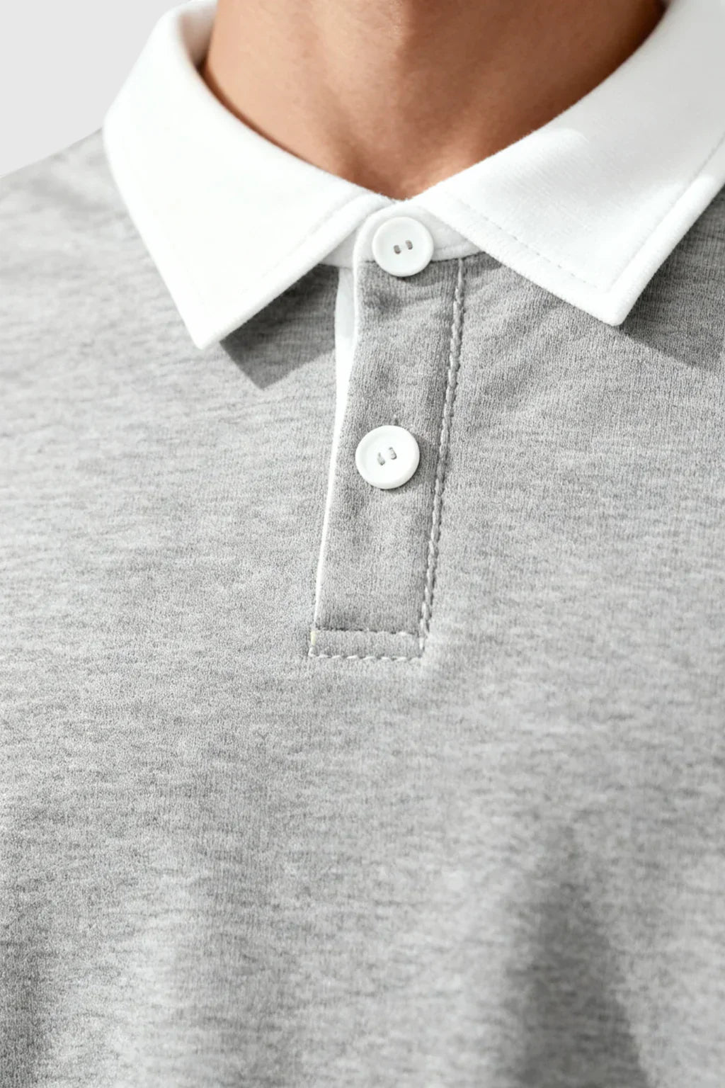 The Contrast Polo — Grey