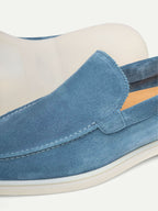 Ocean Blue Suede Loafers