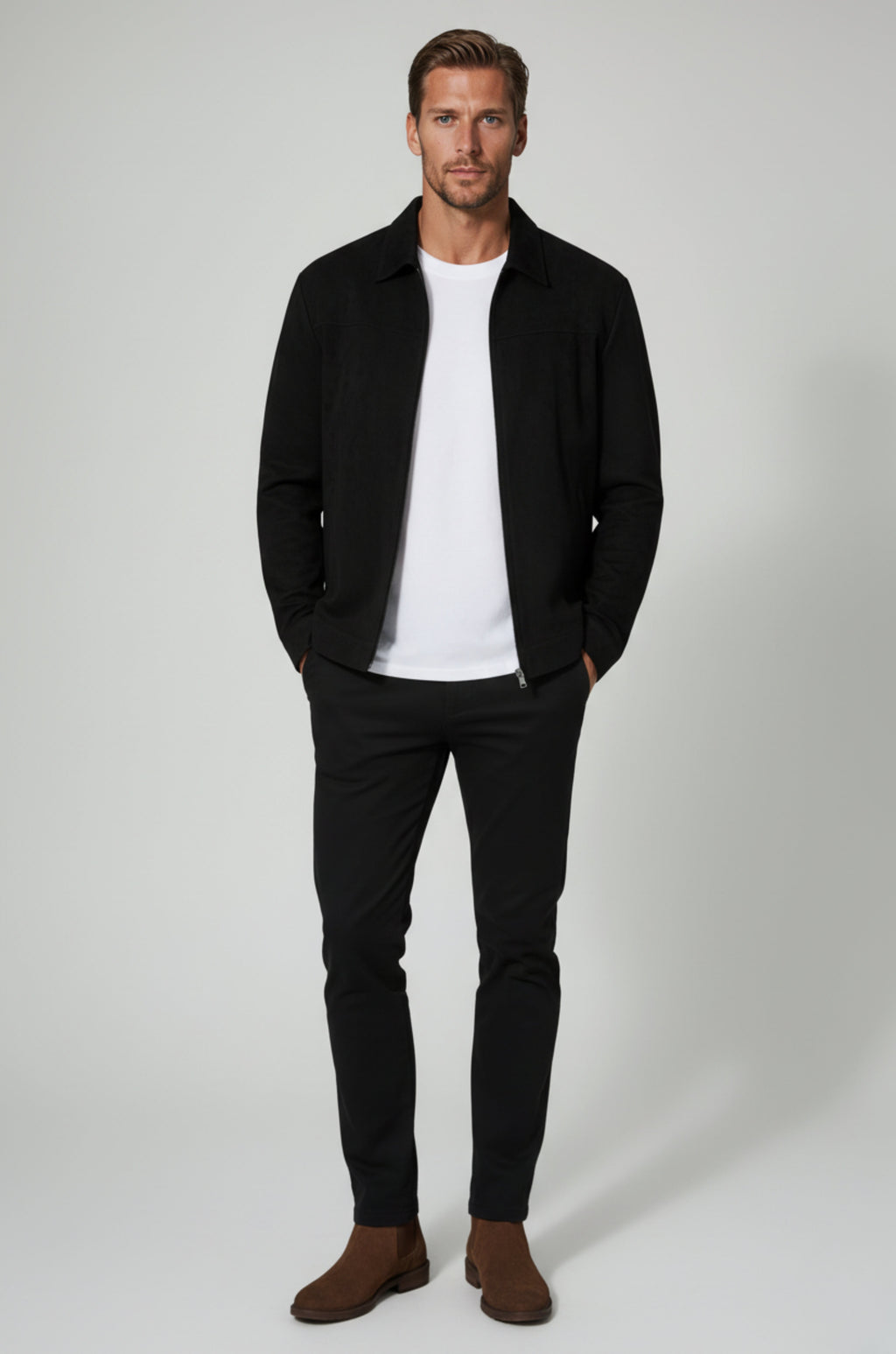 Black Suede Men's Jacket