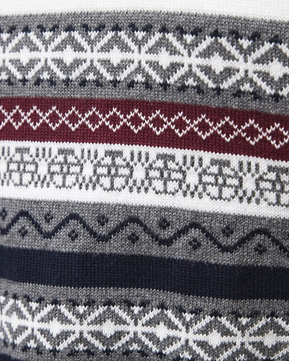 Frederico Cotton Patterned Zip Sweater
