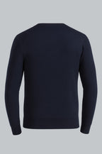 Men's Classic Crew Neck Pullover Sweater - Navy Blue