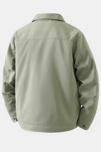 Lightweight Twill Men's Jacket - Pea Green