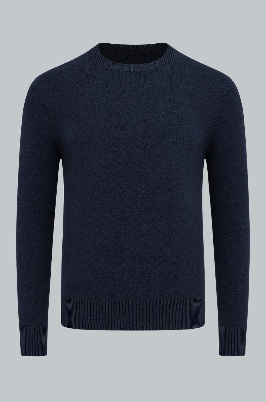 Men's Classic Crew Neck Pullover Sweater - Navy Blue