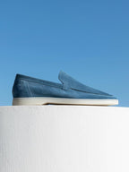Ocean Blue Suede Loafers