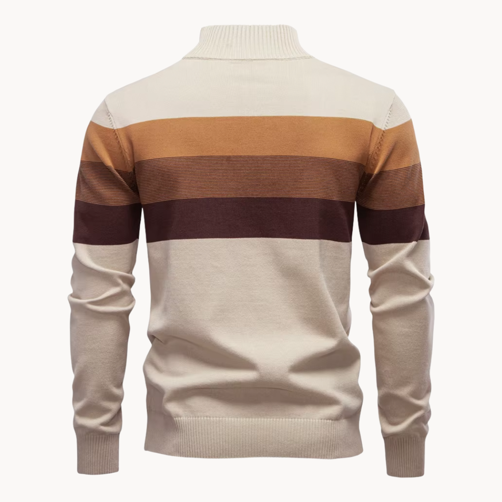 Elegant Cotton Zip Sweater