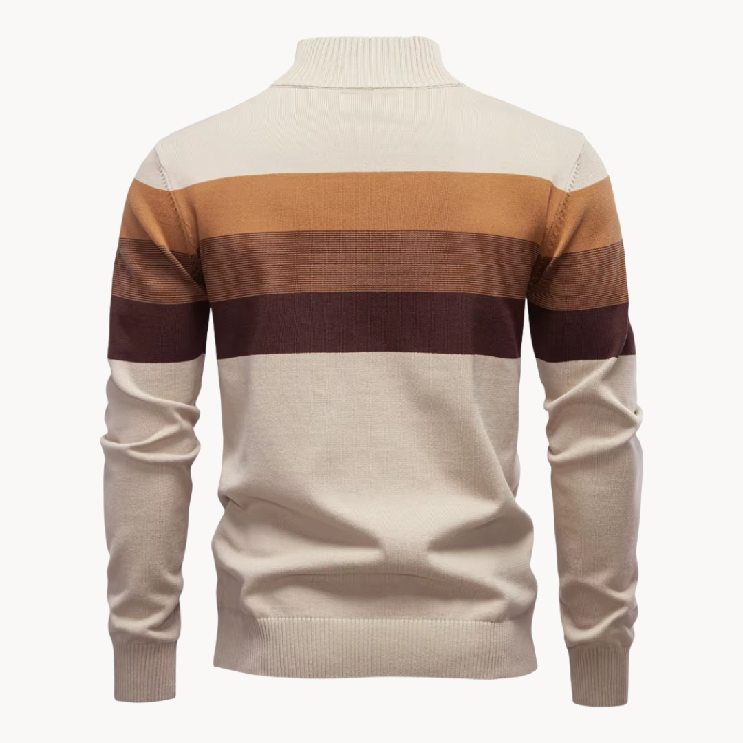 Elegant Cotton Zip Sweater