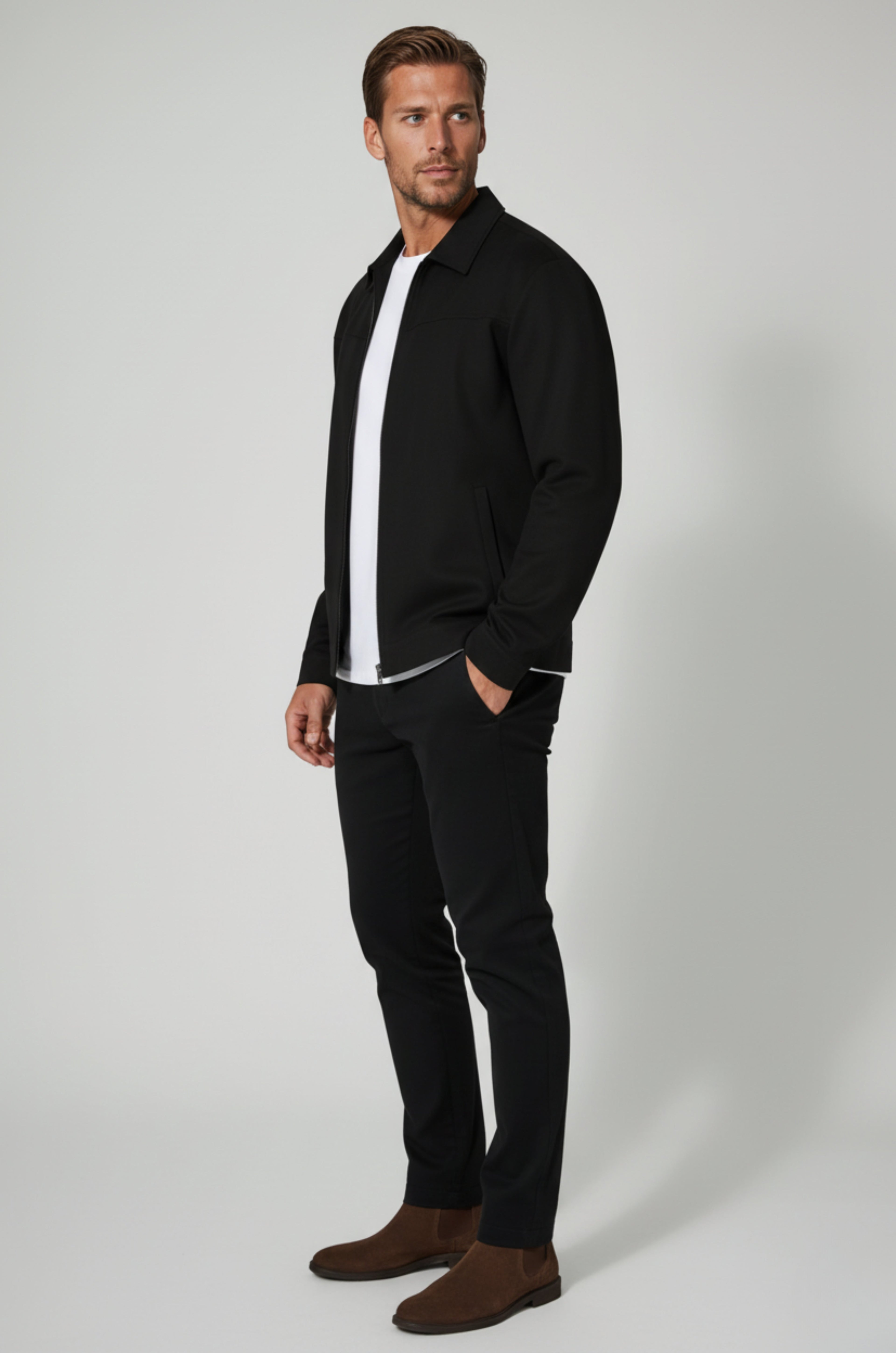 Black Suede Men's Jacket