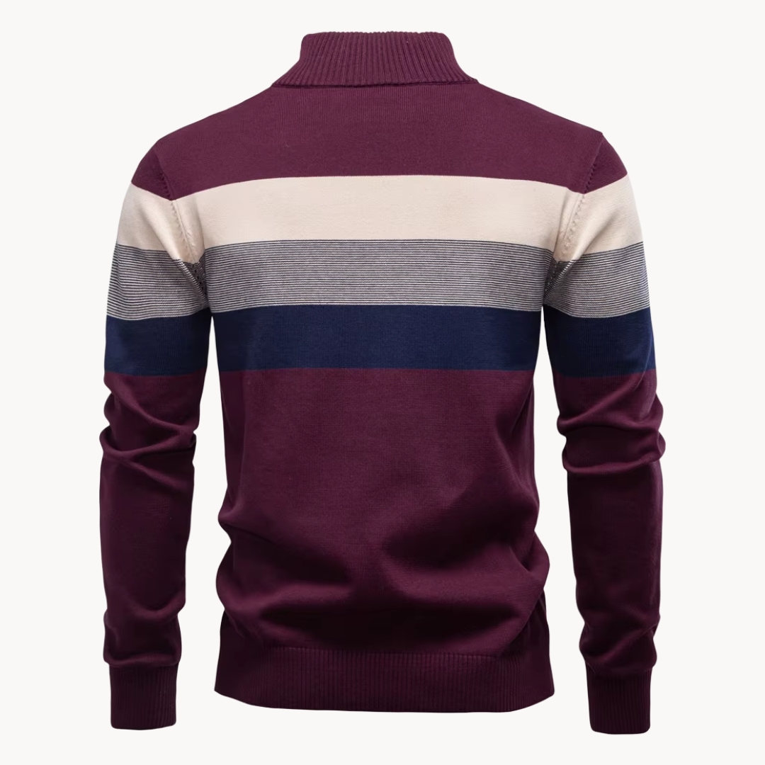 Elegant Cotton Zip Sweater
