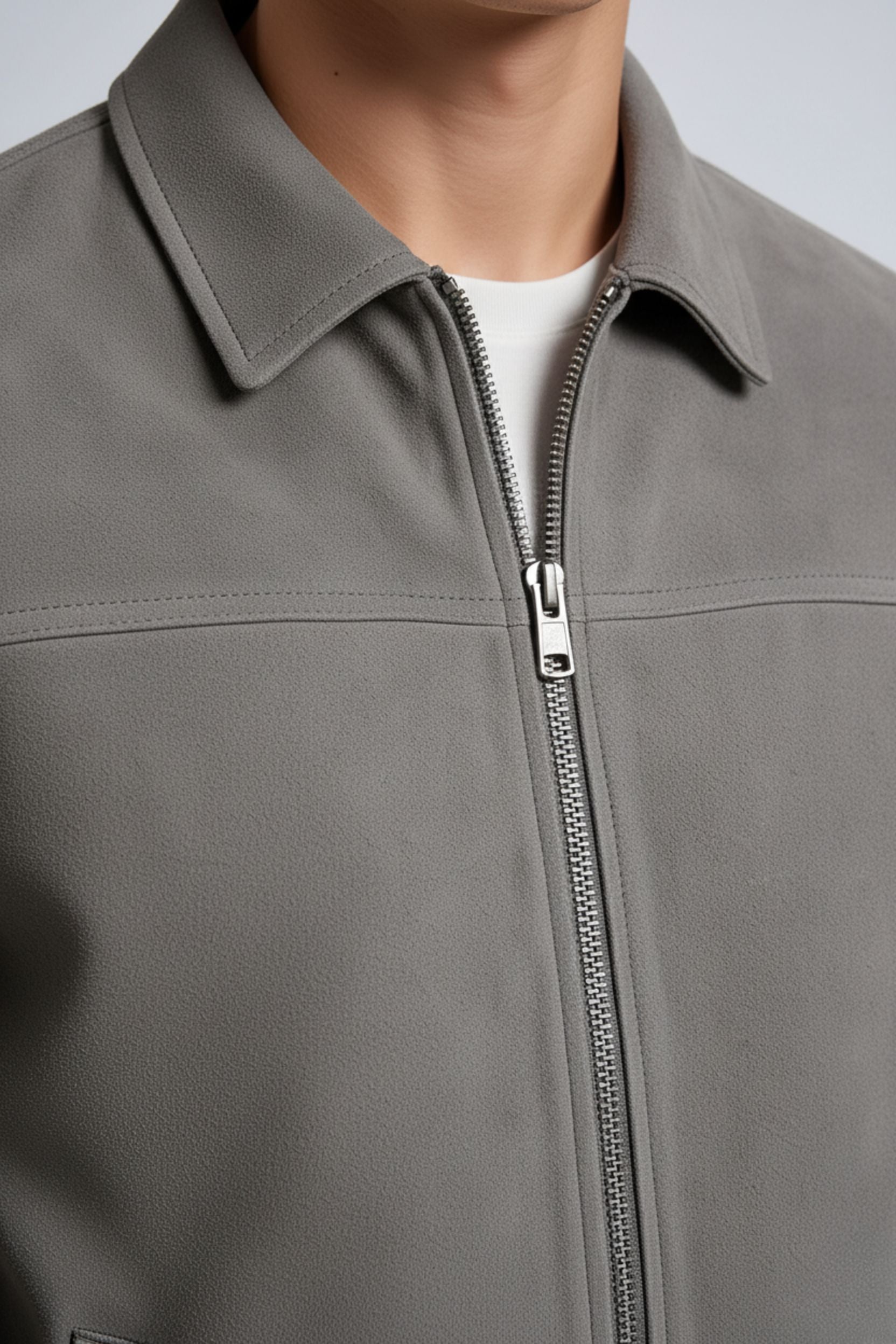 Gray Suede Men's Jacket