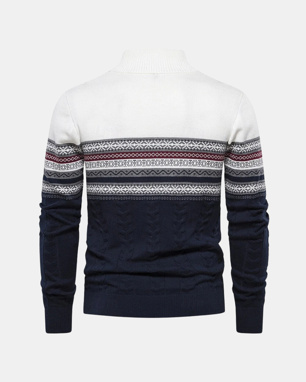 Frederico Cotton Patterned Zip Sweater