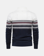 Frederico Cotton Patterned Zip Sweater