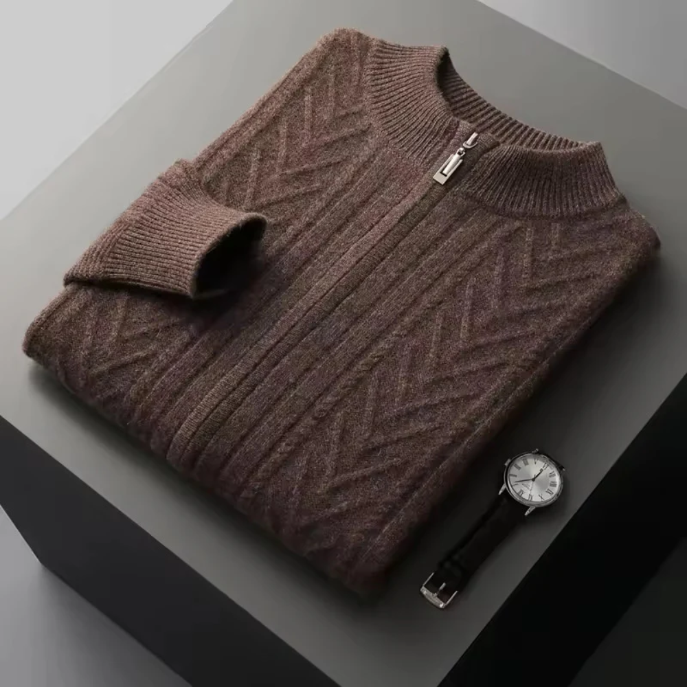 Verona Cashmere Patterned Cardigan