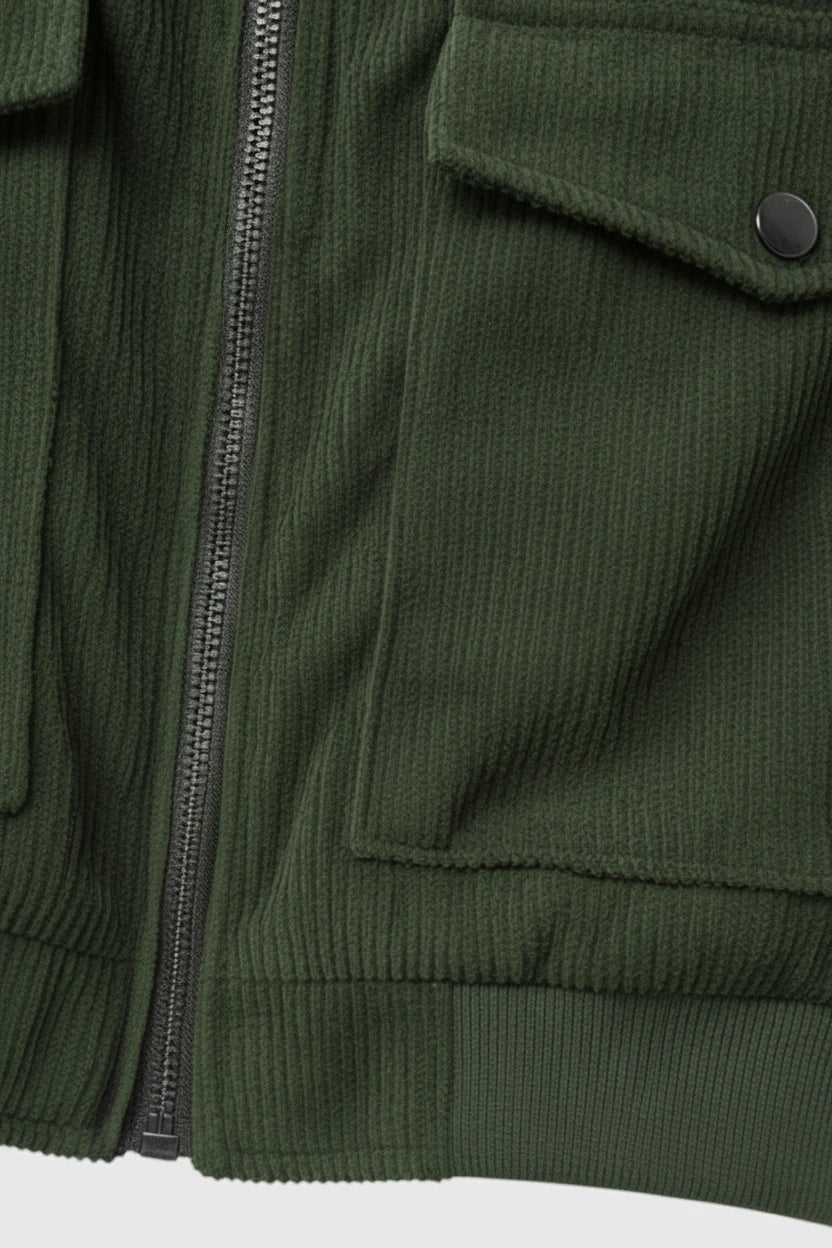Men's Corduroy Jacket - Army Green