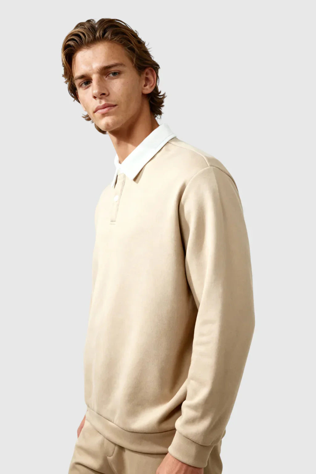 The Contrast Polo — Beige