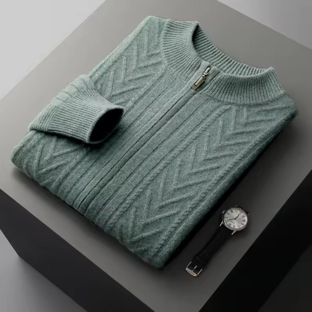 Verona Cashmere Patterned Cardigan