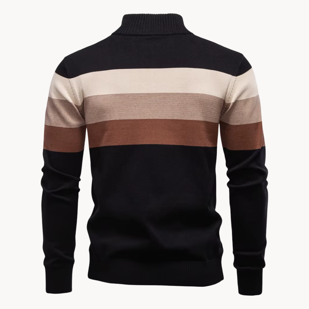 Elegant Cotton Zip Sweater