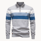 Elegant Cotton Zip Sweater