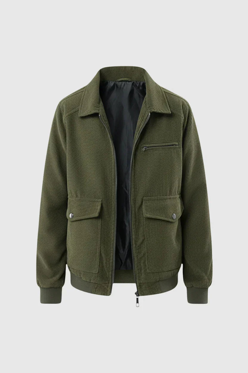Men's Corduroy Jacket - Army Green