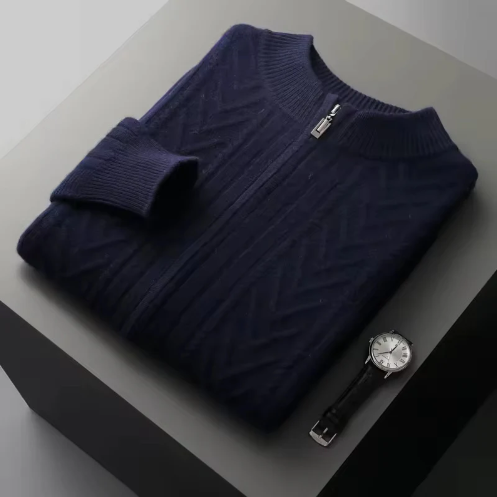 Verona Cashmere Patterned Cardigan
