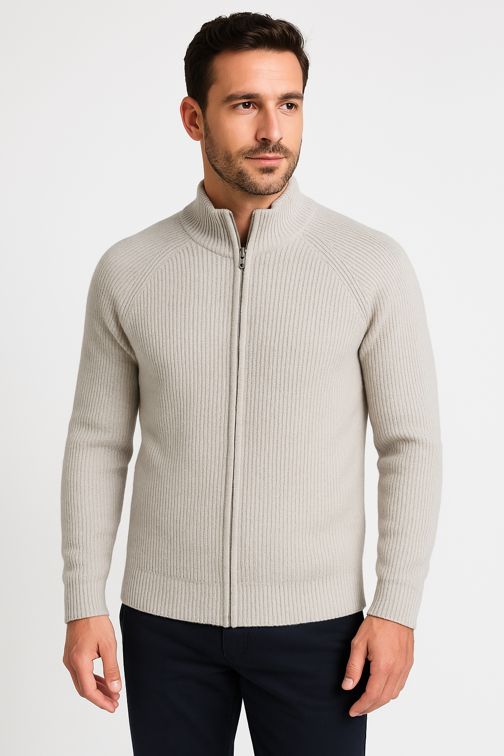 Four Seasons Merino Wool Zip Cardigan