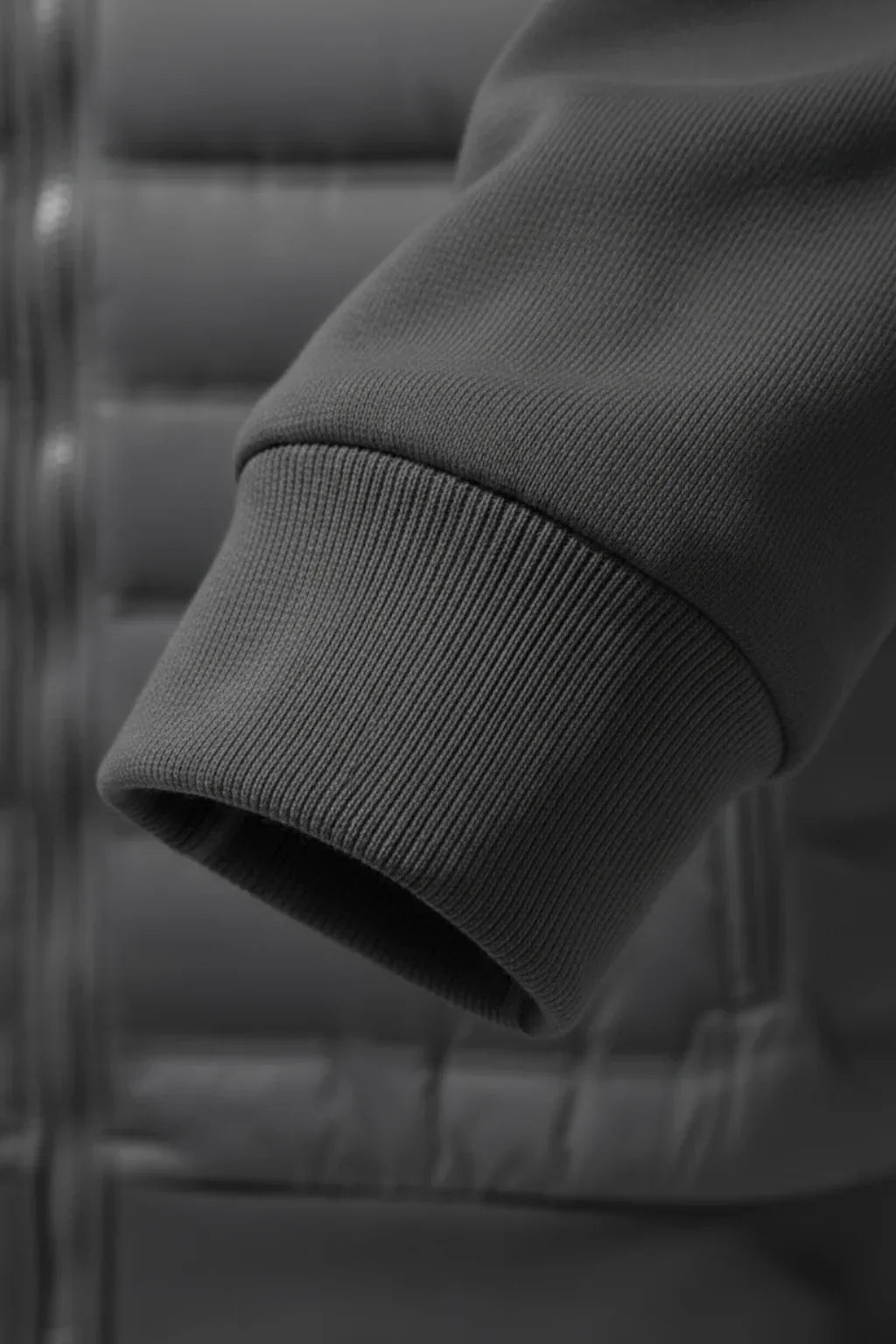 Loose Fit Hooded Down Jacket - Charcoal Gray
