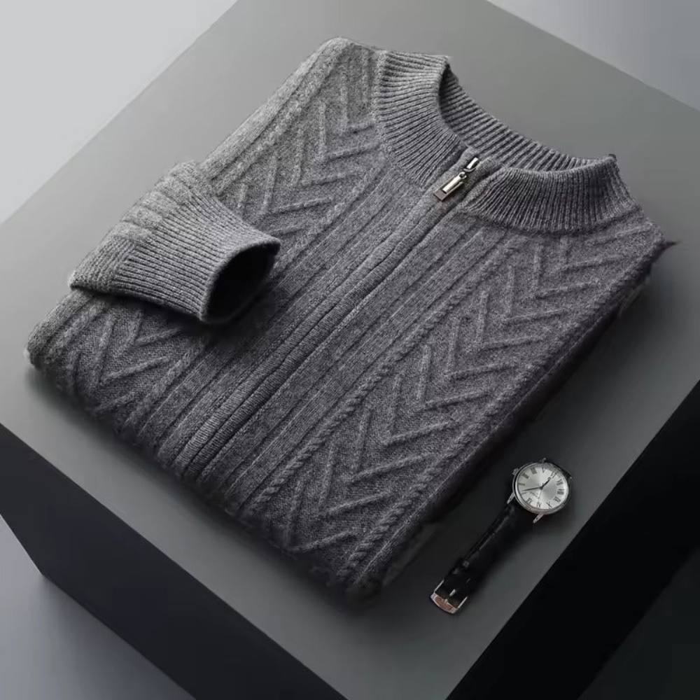 Verona Cashmere Patterned Cardigan