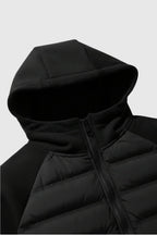 Loose Fit Hooded Down Jacket - Black
