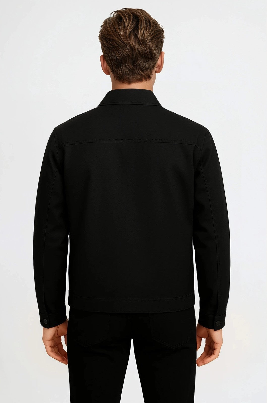 Lightweight Twill Men's Jacket - Black