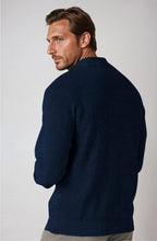 Men's Half-Zip Sweater with Stand Collar - Royal Blue