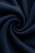 Men's Half-Zip Sweater with Stand Collar - Royal Blue