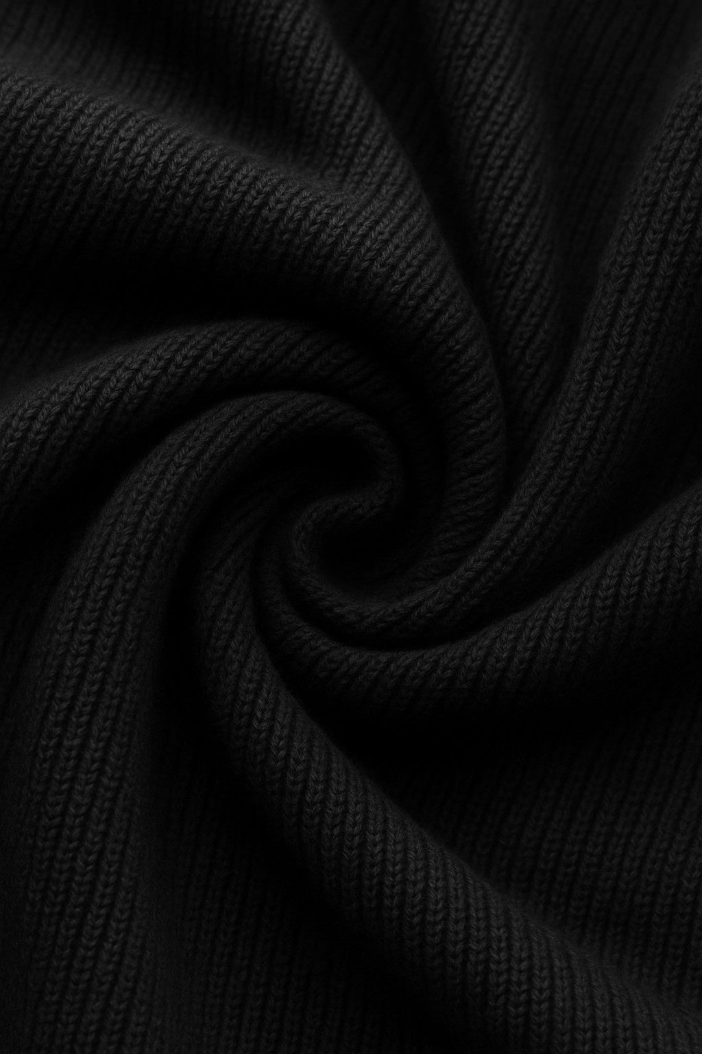 Men's Half-Zip Knit Sweater with Stand Collar - Black
