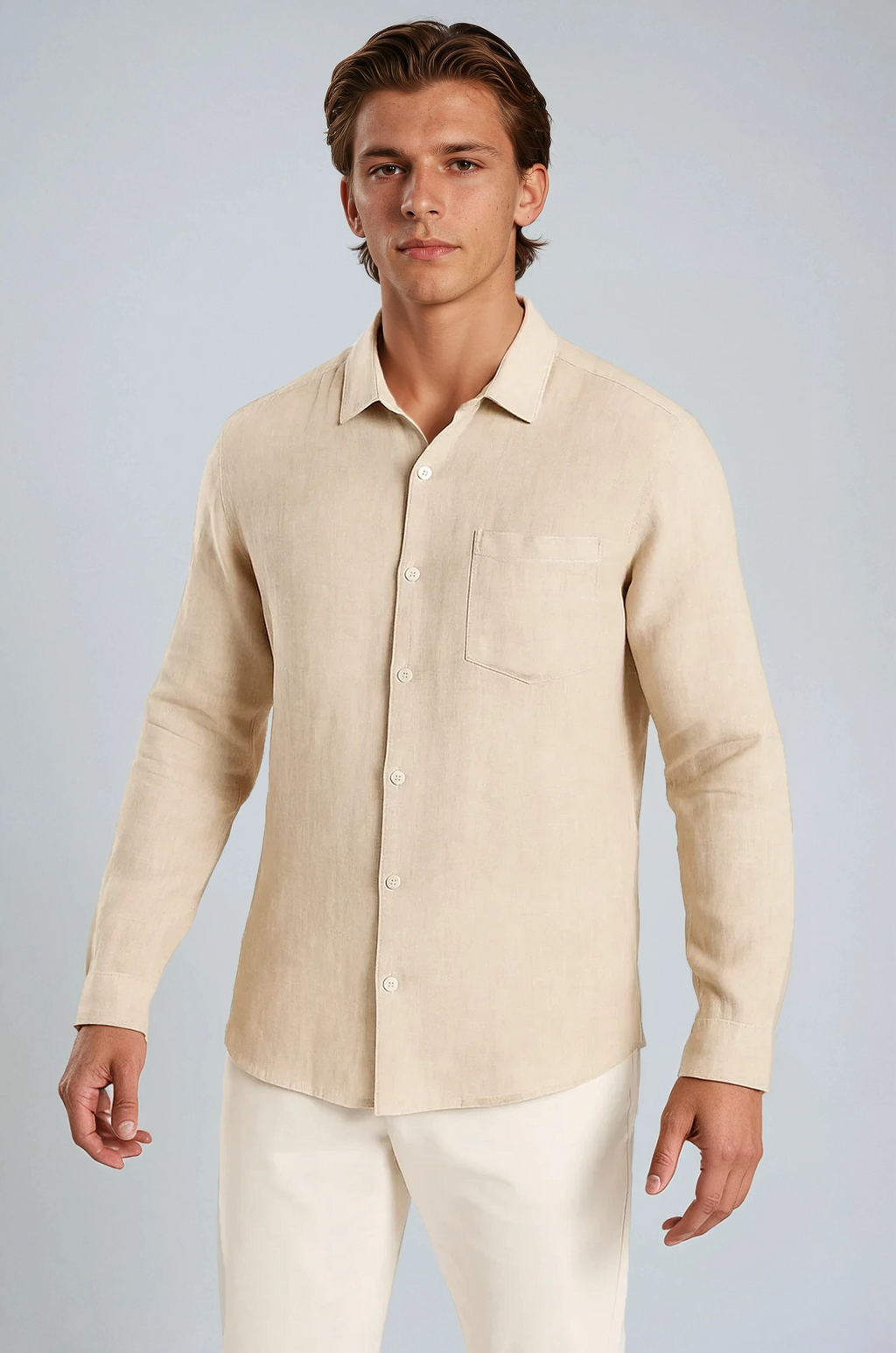 Monaco Linen Shirt - Sand