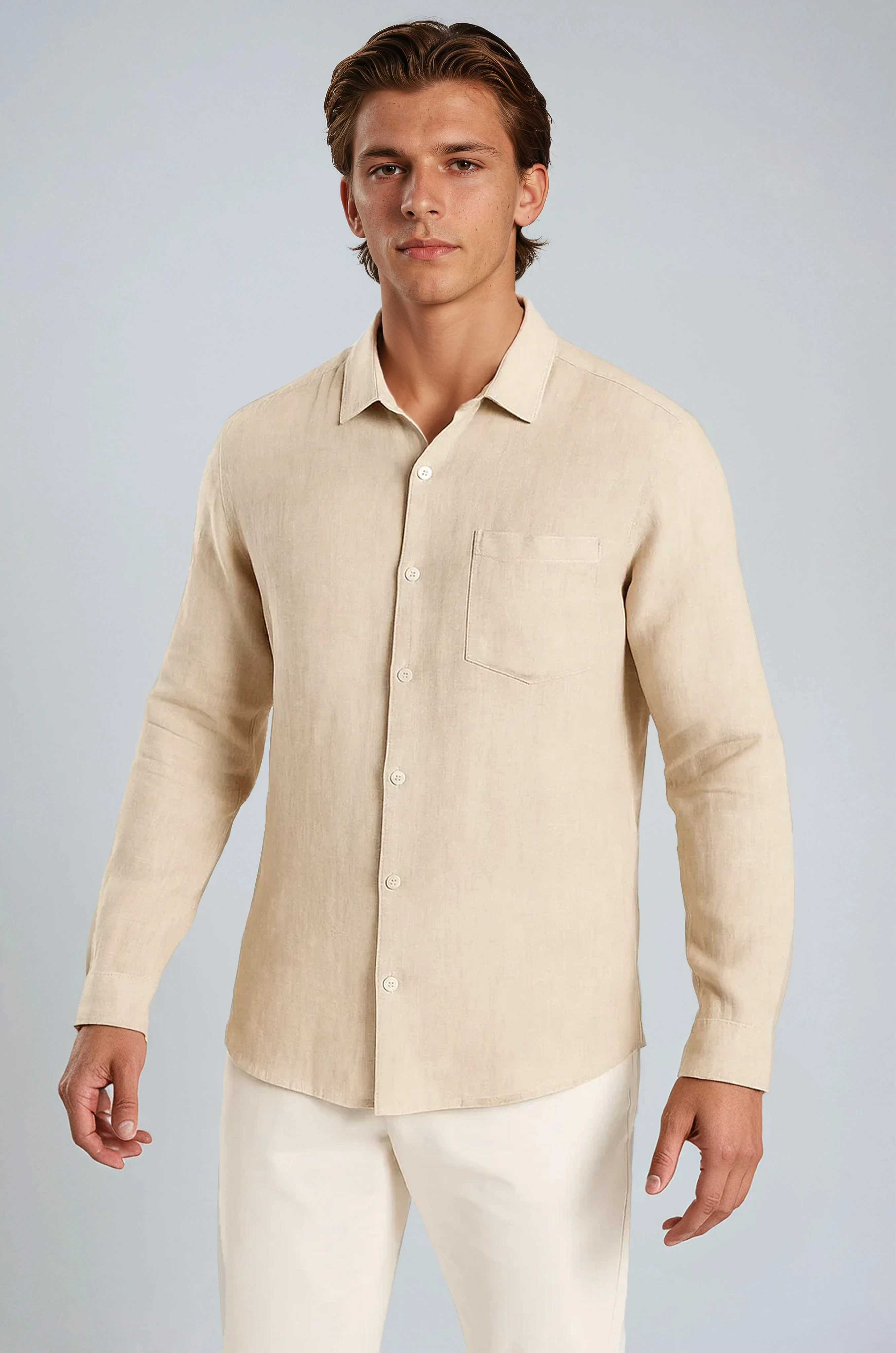 Monaco Linen Shirt - Sand