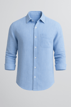Monaco Linen Shirt - Light Blue
