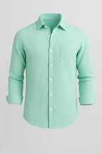 Monaco Linen Shirt - Mint Green